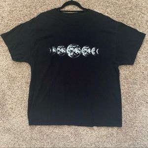 Moon Phases Black Tee